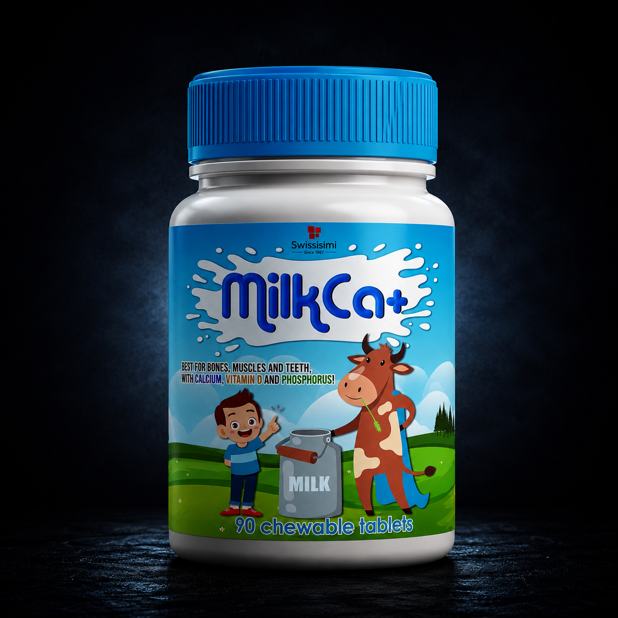 Milk Ca+ – Calcium, Vitamin D, and Phosphorus for children's bones and teeth |Swissisimi