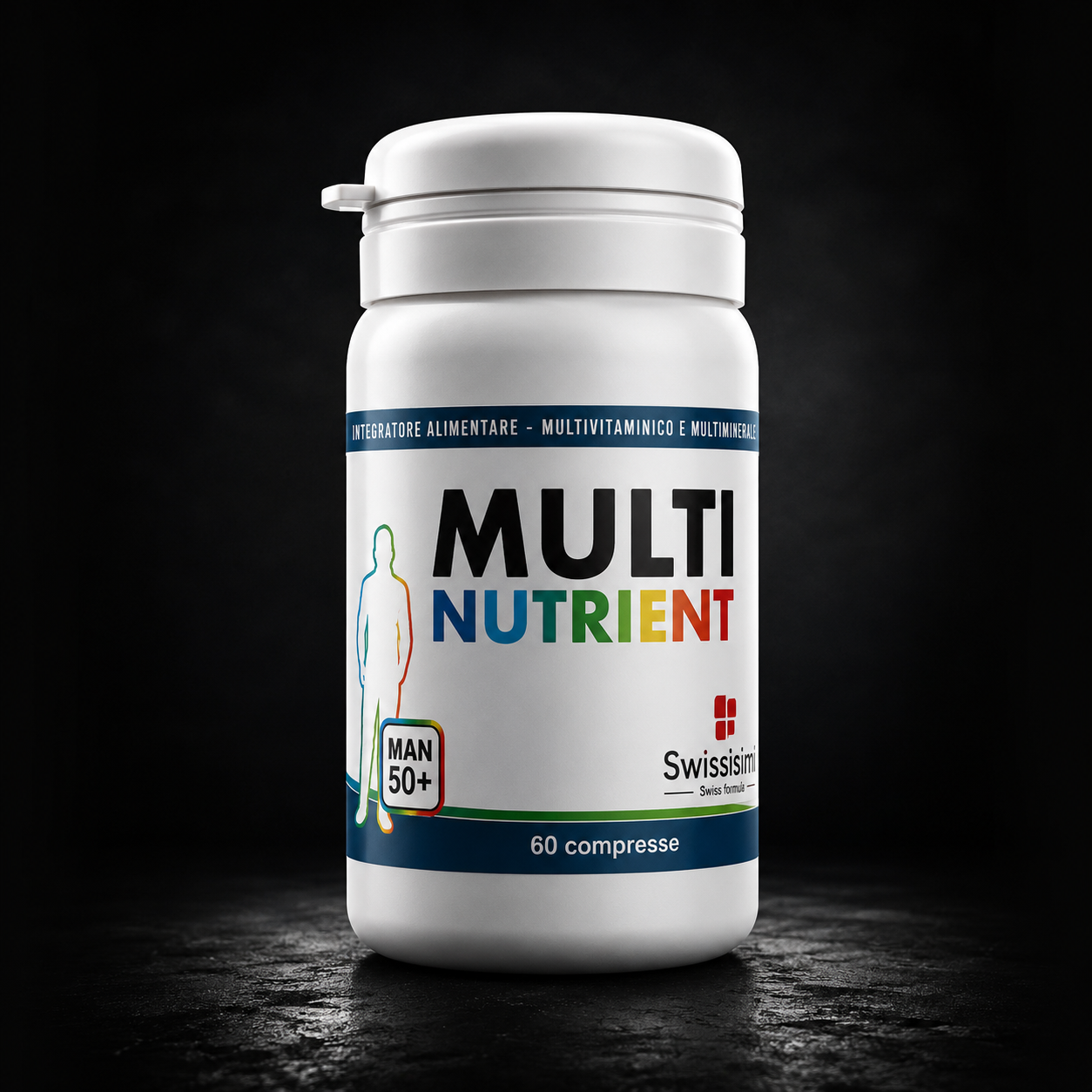 Multinutrient Man 50+ – Multivitaminico completo per uomo over 50 |Swissisimi